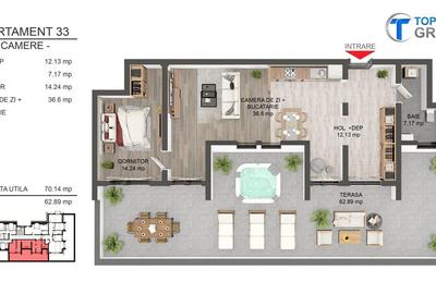 Apartament cu 2 camere în Tractorul - 11