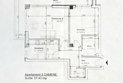Apartament cu 2 camere decomandat, mobilat în Tractorul - 4