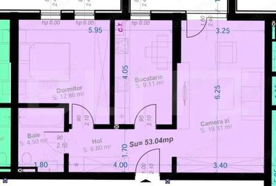 Apartament cu 2 camere decomandat în Aradului