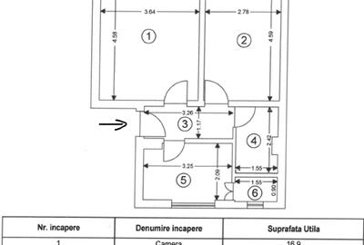 Apartament decomandat cu 2 camere și balcon - 11