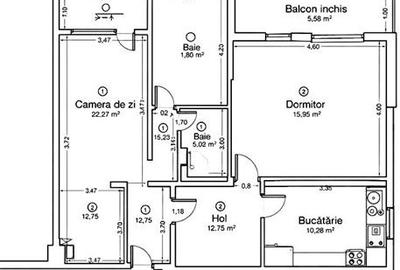 Apartament cu 2 camere decomandat, mobilat în Tractorul - 18