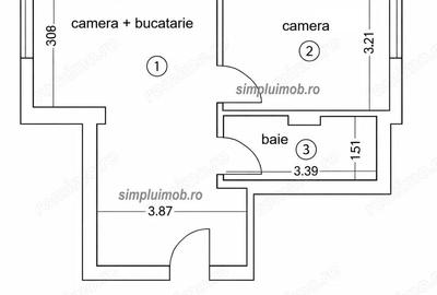 Apartament cu 2 camere decomandat în Ultracentral