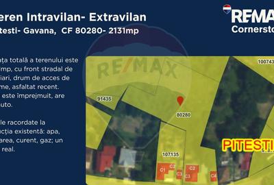 Teren Construcții intravilan de 2131 mp, în Găvana - 2