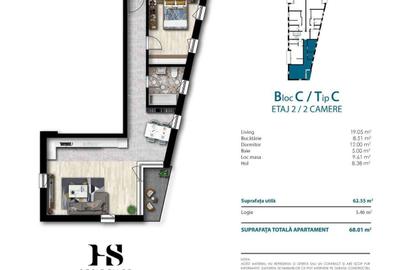 Apartament cu 2 camere în Unirii - 3