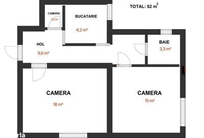 Apartament cu 2 camere în Central - 1