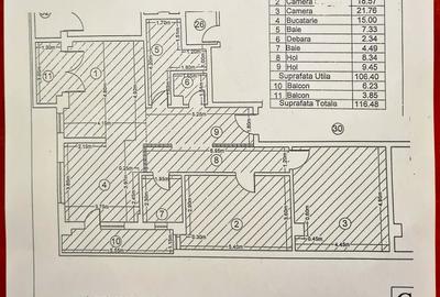 Apartament 3 camere 116mp utili+loc parcare subteran+boxa ,lift,ultracentral! - 5