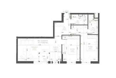 Apartament cu 3 camere în Central