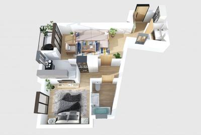 Apartament cu 2 camere semidecomandat în Moșilor - 3