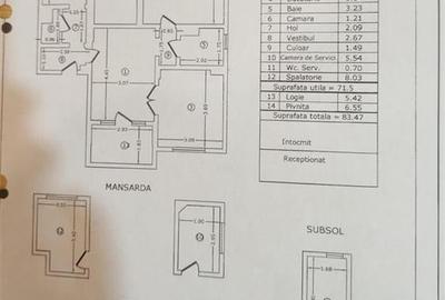 Apartament 3 camere + mansarda in vila Timpuri Noi - 13