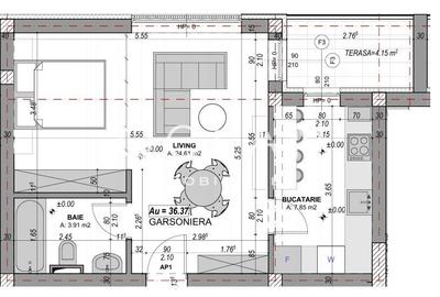 Garsonieră decomandată în Cristian - 2