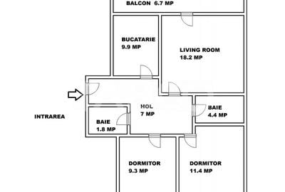 Apartament etaj 1 de vanzare 3 camere 2 bai balcon pivnita Cisnadie - 15