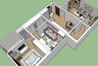 Apartament 3 cam. dec. et 4 cu acoperis si centrala - 2