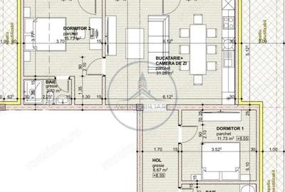 Apartament cu 3 camere semidecomandat în Central - 1