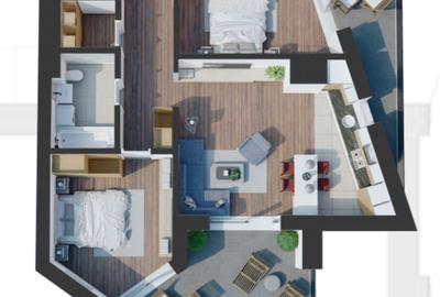 Apartament cu 3 camere decomandat în Central - 3