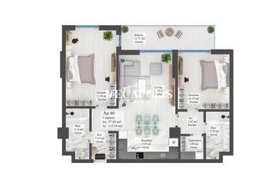 Apartament cu 3 camere în Calea București - 2