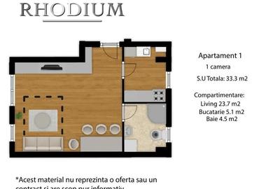 Apartament 1 cameră, str. Cetății – Direct dezvoltator, 0% comision - 2