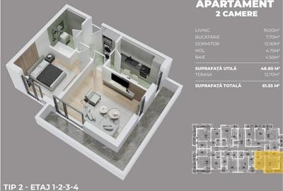 || NOUL CAMPUS DRUMUL FERMEI || Apartament 2 camere - 6