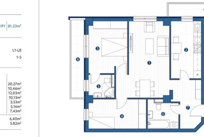 Apartament 3 camere, 2 bai, 81 mp, accept credit, bloc pe Iasi, avans minim 15% - 3