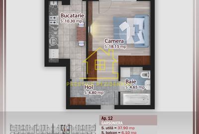 Garsonieră decomandată în Theodor Pallady - 2