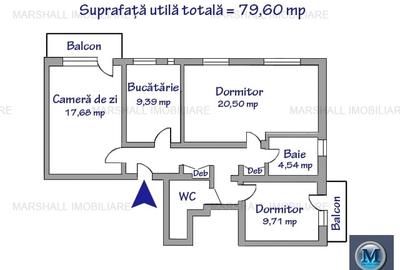 Apartament 4 camere de vanzare, zona Republicii, 79.6 mp #15220 - 12