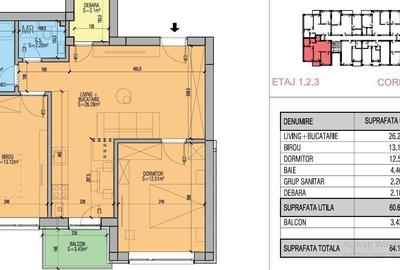 Apartament cu 3 camere semidecomandat în Central - 2
