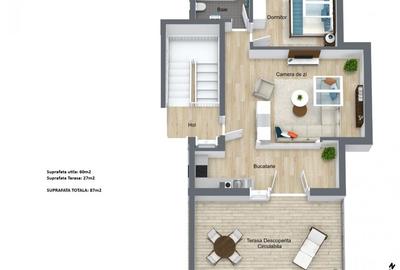 Apartament cu 2 camere decomandat în Est - 3