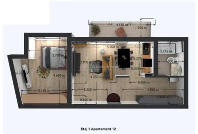 Apartament cu 2 camere decomandat în Cetății - 16