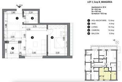Apartament cu 2 camere decomandat în Freidorf - 2