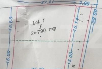 Teren de 790 mp, în Central