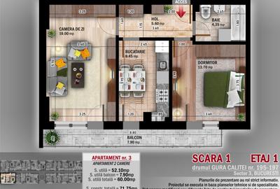 Apartament 2 camere finalizat titan sector 3 bloc modern de familie  cochet - 2