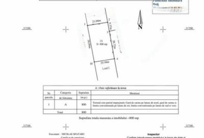 Teren de 800 mp, în Central