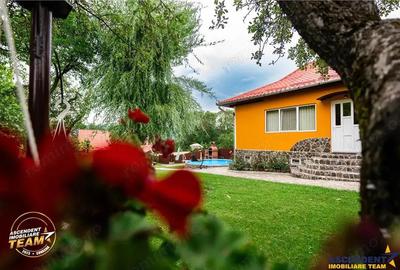 FILM 3D! Doua case cu:piscina,foisor,arbori decorativi,1.700mp teren,Lutoasa,Covasna - 3