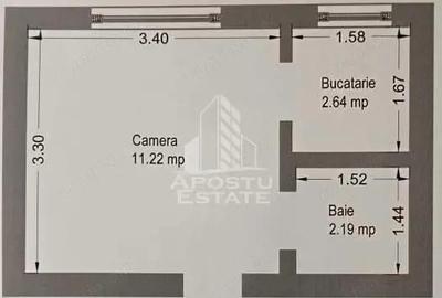 Garsonieră nedecomandată, mobilată în Lipovei