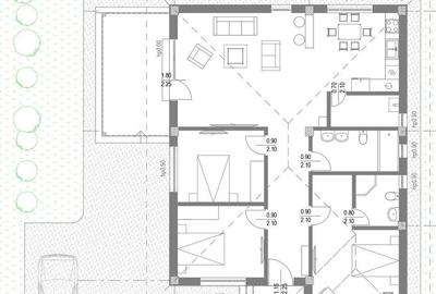 Casă cu 4 camere cu Teren 387 Mp în Păulești