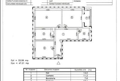 Apartament cu 3 camere decomandat în Central