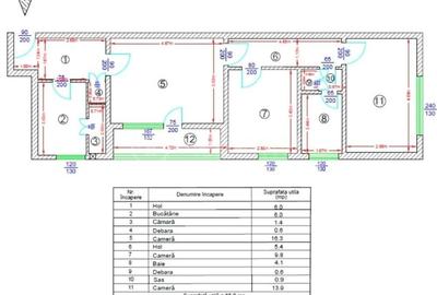 Apartament cu 3 camere semidecomandat în Podu Roș - 1