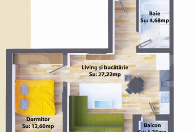 Apartamente de 2 camere, 44,50 mp, modern, zona Ipotesti - 1