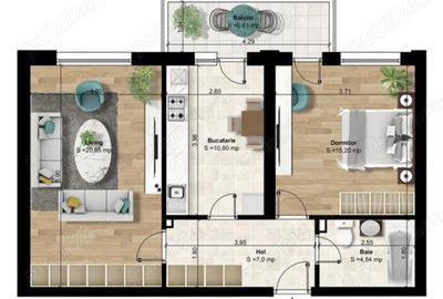 Metrou Berceni 6-7 minute Apartament 2 camere Se termina anul viitor in toamna 96500 euro - 7