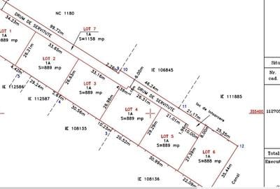 Teren Snagov - strada Zorelelor - parcelat, deschidere 31,7ml - 5