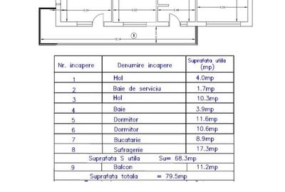 Republicii-z. p. M. Viteazul - 3cam, cf1A, dec,2/4 - 95000eu - 1