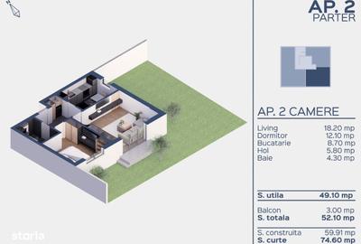Apartament cu 2 camere în Ghencea - 2