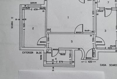 Apartament cu 2 camere decomandat în Central