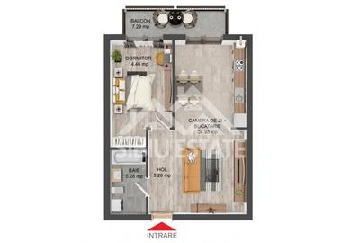 Apartament modern 2 camere balcon 8 mp etaje superioare  zona Brana - 8