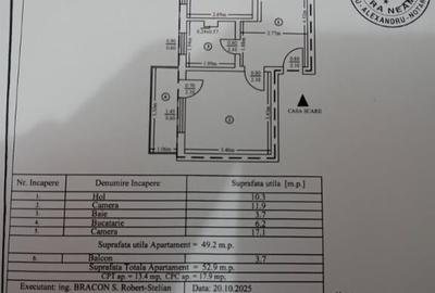 Apartament cu 2 camere decomandat în Precista