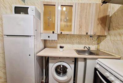 Garsoniera mobilata+camera la demisol, zona Tractorul, comision 0 - 2