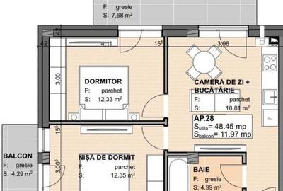Apartament cu 2 dormitoare, ansamblu rezidential Apahida cu CF! - 5