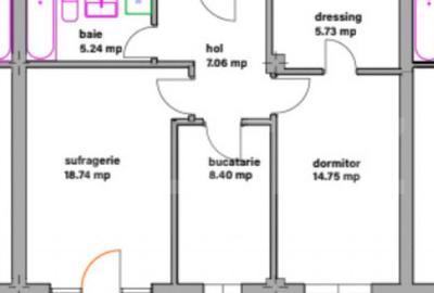 Apartament cu 2 camere decomandat în Central - 2