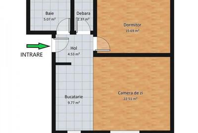 Apartament cu 2 camere decomandat, mobilat în Vasile Aaron - 9