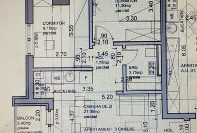 Centru Civic- apartament 3 camere - 2