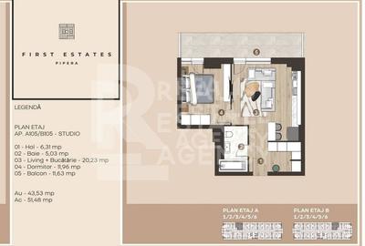 Vânzare, Studio-dublu, First Estates Pipera - 12